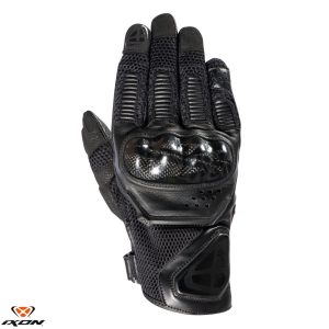 Manusi barbati pentru scuter - motocicleta Roadster vara piele/textil Ixon model RS4 AIR MS culoare: negru – degete tactile (carbon) 3XL (13/14)