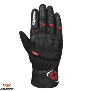 Manusi barbati pentru scuter - motocicleta Roadster iarna piele Ixon model Pro Hawker MS culoare: negru/rosu – degete tactile (100% waterproof + protectie termica) XL (10/11)