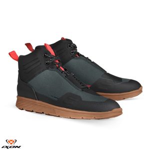 Ghete pentru scuter - motocicleta Urban barbati vara Ixon model Hopper MS culoare: verde/negru/rosu Verde/negru/rosu 47
