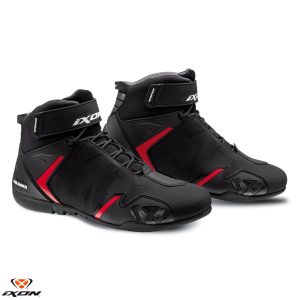 Ghete pentru scuter - motocicleta Roadster barbati All Season Ixon model Gambler WP MS culoare: negru/rosu (100% waterproof) 44