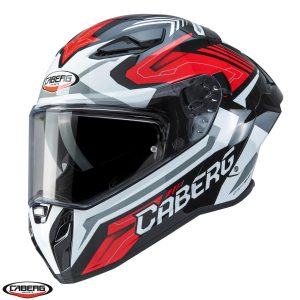 Casca integrala pentru scuter - motocicleta Caberg model Drift Evo II SV Jarama G0 negru/alb/rosu lucios Pinlock ready – lentila Pinlock inclusa XL (61/62cm)