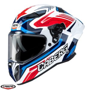 Casca integrala pentru scuter - motocicleta Caberg model Drift Evo II SV Jarama H7 alb/rosu/albastru lucios Pinlock ready – lentila Pinlock inclusa L (59/60cm)
