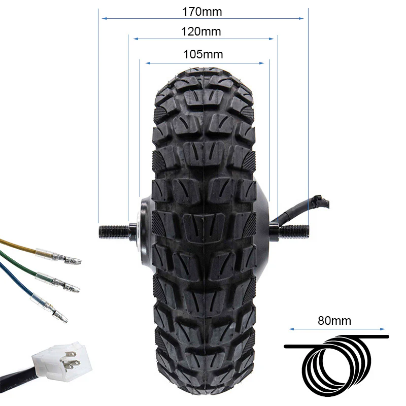Motor 48 V 800 W 6,5/B50 trotineta electrica SmartGyro Speedway/Rockway (spate) – 800 W (Max. 1200 W) spate - imagine 3