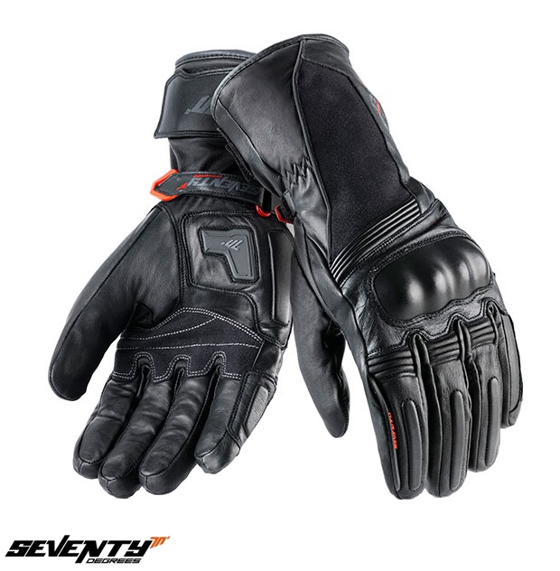 Manusi barbati pentru scuter - motocicleta Touring iarna Seventy model SD-T1 negru – WinterTex – degete tactile XXXL (12 cm)