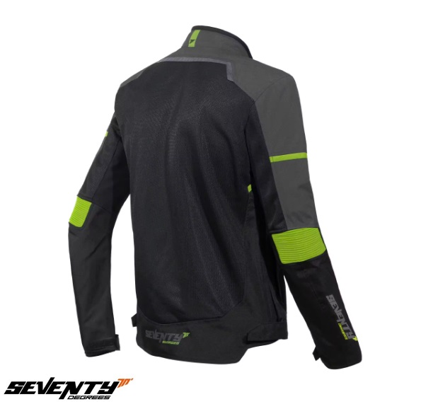 Geaca (jacheta) barbati pentru scuter - motocicleta Racing vara Seventy model SD-JR60 Thunder culoare: negru/gri/galben fluor Negru/gri/galben fluor XL - imagine 2