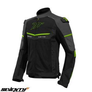 Geaca (jacheta) barbati pentru scuter - motocicleta Racing vara Seventy model SD-JR60 Thunder culoare: negru/gri/galben fluor Negru/gri/galben fluor 4XL