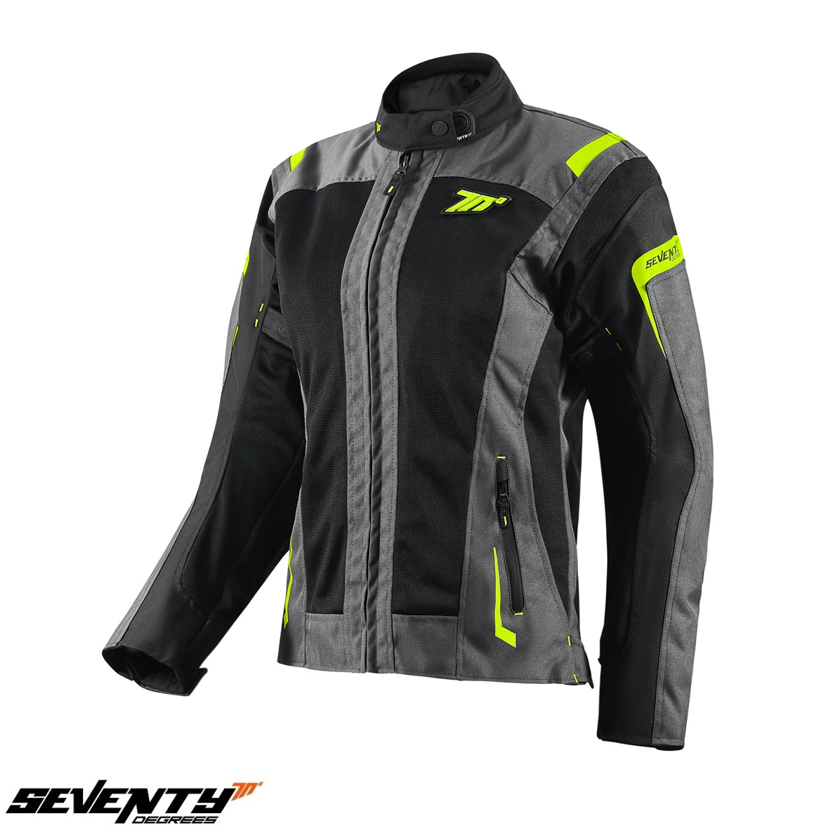 Geaca (jacheta) femei pentru scuter - motocicleta Touring Seventy vara model SD-JT68 Sahara culoare: gri/galben fluor Gri/galben fluor XXL