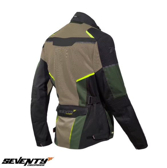 Geaca (jacheta) barbati pentru scuter - motocicleta Touring Seventy vara model SD-JT70 Atacama culoare: nisipiu/verde/galben fluor Nisipiu/verde/galben fluor S - imagine 2