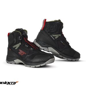 Ghete (cizme) pentru scuter - motocicleta Adventure (Touring) Unisex Seventy model SD-BA7 Stelvio culoare: negru/rosu/verde Negru/rosu/verde 46