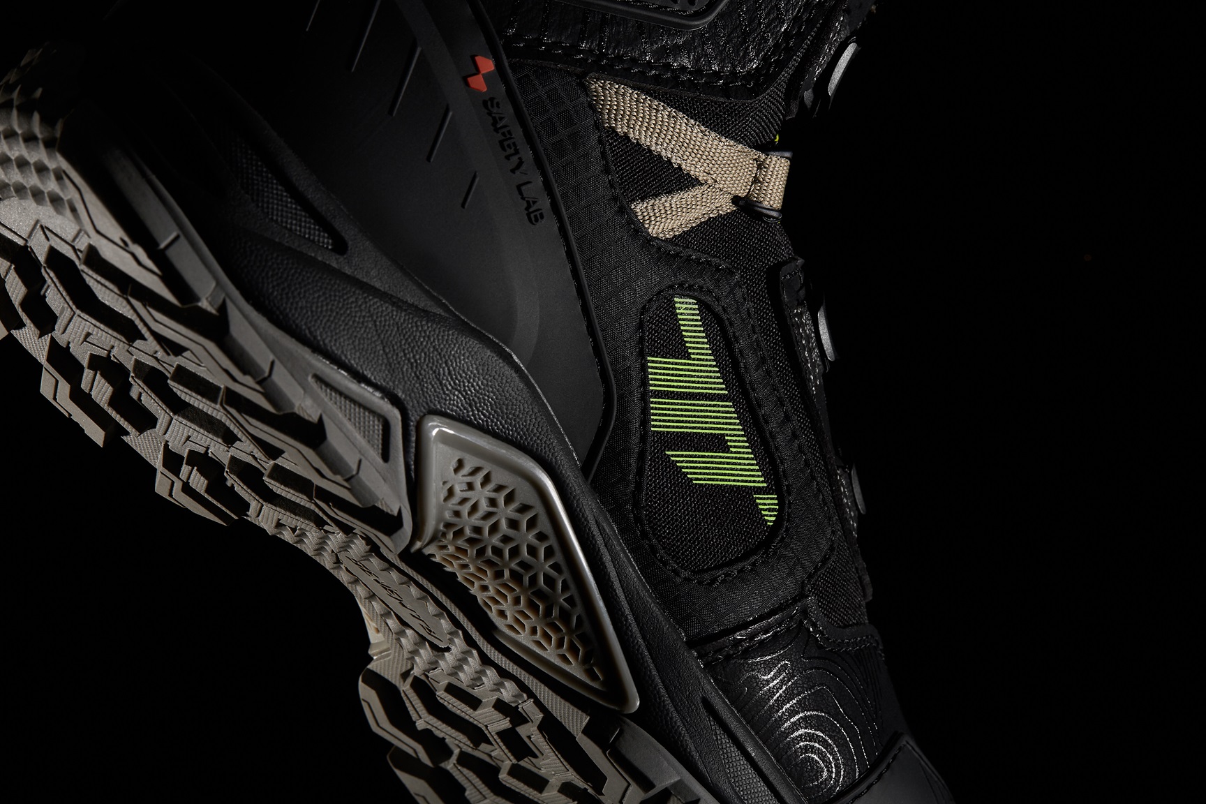Ghete (cizme) pentru scuter - motocicleta Adventure (Touring) Unisex Seventy model SD-BA7 Stelvio culoare: negru/galben fluor Negru/galben fluor 36 - imagine 2