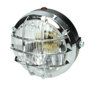 Far complet motocicleta - tip universal - cu protectie far - culoare: negru