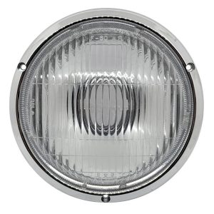 Far motocicleta (rama cromata) - tip universal - culoare: negru - diametru: 110 mm