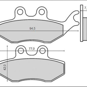 Set placute frana FT3043 - Italjet Millenium 125-150cc Italjet Jupiter 250cc Rieju NKD - RS2 Matrix 50cc