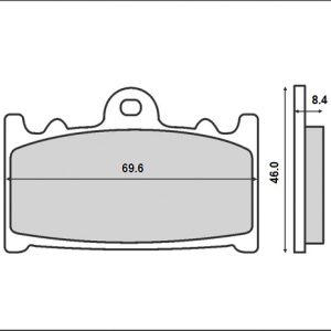 Set placute frana FT3062 - Husaberg FS 400-450-600 E C - Kawasaki ZXR - ZZR 400-1100 - ZX Ninja 600-900 - Suzuki RGV 250 - GSF-GSX