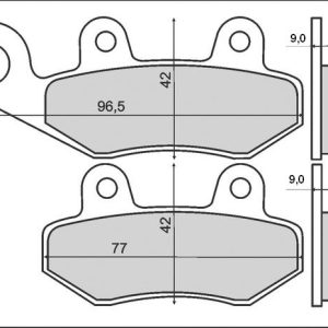 Set placute frana FT3070 - Kymco Agility - Movie - Vitality - Yup 50-125cc - People S 250-300cc - Malaguti Centro 125cc