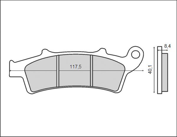 Set placute frana FT3096 – Aprilia Arecife - Atlantic – Scarabeo – 125-500cc – Malaguti Madison 250-400cc – Peugeot Looxor 150cc