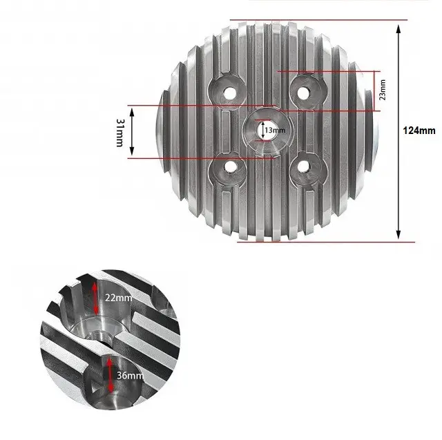 Chiulasa kit motor bicicleta TUNING 80cc (model 1) - imagine 2