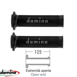 Set mansoane road-racing Domino model A010 - culoare: negru/gri (lungime: 125 mm)
