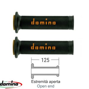 Set mansoane road-racing Domino model A010 - culoare: negru/portocaliu (lungime: 125 mm)