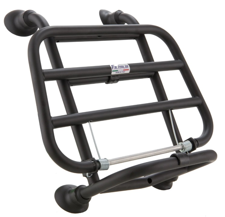 Portbagaj negru lucios fata Vespa Primavera - Primavera Touring - Sprint - Sprint Sport (13-19) 50-125-150cc - culoare: negru lucios