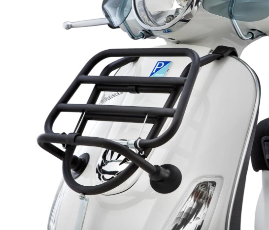 Portbagaj negru mat fata Vespa LX - Vespa LXV - Vespa S 2T - 4T 50-125-150cc - culoare: negru mat