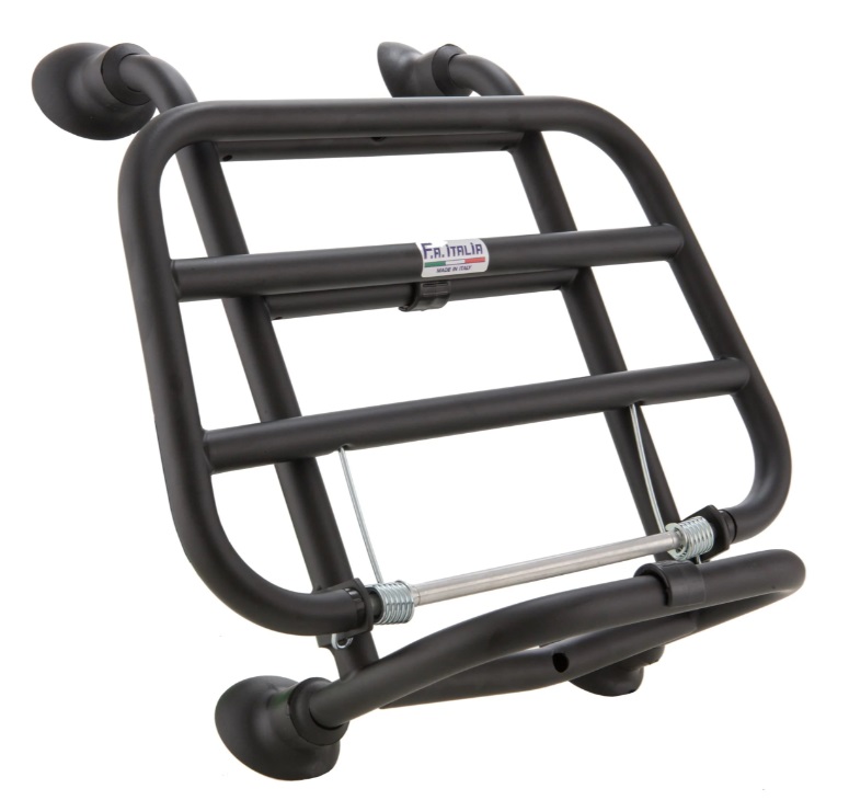 Portbagaj negru mat fata Vespa Primavera - Primavera Touring - Sprint - Sprint Sport (13-19) 50-125-150cc - culoare: negru mat