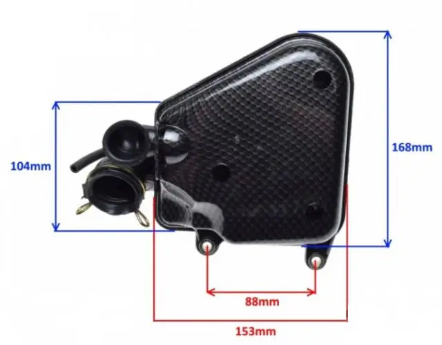 Filtru aer scuter Yamaha Jog Minareli orizontal (carbon) - imagine 2