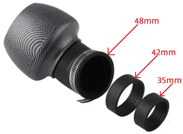 Filtru aer sport carbon scuter universal 35mm - imagine 2