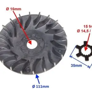 Fulie variator scuter Yamaha (111mm)