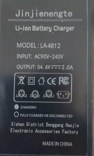 Incarcator bicicleta electrica 54.6V 2A (pentru baterii 48v Li-Ion) RCA 10mm - imagine 2