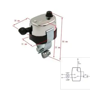 Bloc lumini + Claxon - universal (2 pozitii + 1 buton)