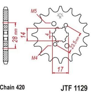 Pinion fata 12 dinti pas lant 420 – Aprilia RS Replica - RX - SX (06-18) - Derbi GPR - Senda SM DRD - Senda R X-Race (05-14) 2T 50cc