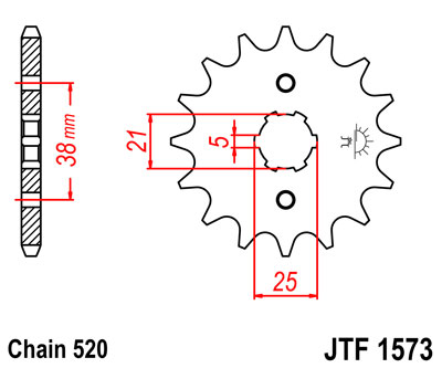 Pinion fata 13 dinti pas lant 520 – Sachs Roadster V2 - Yamaha XV Virago 125cc
