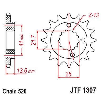 Pinion fata 15 dinti pas lant 520 - Honda XR 650 R (00-07) - Kawasaki ZX-6R 600 Ninja (98-06) - ZX-6R 636 Ninja (02-06)
