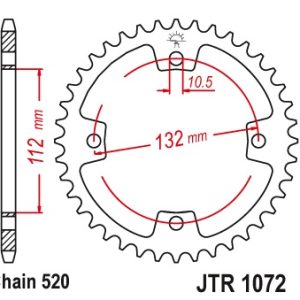 Pinion spate 36 dinti pas lant 520 – ATV Arctic Cat DVX 250-300 - Kymco KXR Sport - Maxxer - MXU 250-300 - TGB Blade - Target 250-325