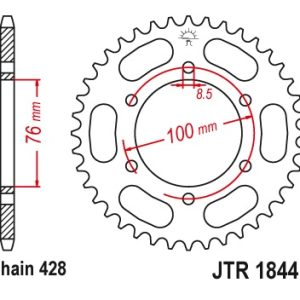 Pinion spate 40 dinti pas lant 428 – Yamaha MT 125 (14-21) - YS 125 CBS (17-21) - YZF-R 125 (08-21)