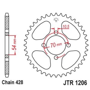 Pinion spate 42 dinti pas lant 428 – Honda CBR 125 R (04-05) - CBR 125 RS Repsol (05-07) - CBR 125 RW (05-10) 4T LC 125cc