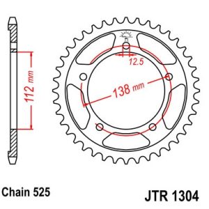 Pinion spate 45 dinti pas lant 525 - Honda CB 600 F Hornet - CBF 600 - CBR 600 - VT 750 - CBR 900 RR Fireblade - XL 1000 Varadero