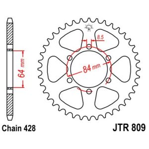 Pinion spate 51 dinti pas lant 428 - Suzuki DR - DS - RM - TC - SP - TM - TS 100-125cc