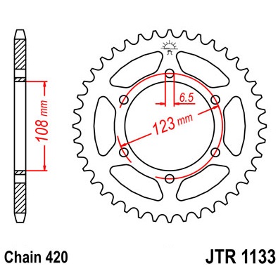 Pinion spate 52 dinti pas lant 420 – Aprilia RS Replica (06-10) - RS4 (11-14) - Derbi GPR Nude - GPR Racing (03-12) - Senda (08-14) 2T 50cc