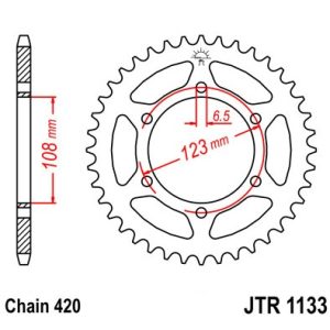 Pinion spate 53 dinti pas lant 420 – Aprilia RS Replica (06-10) - RS4 (11-14) - Derbi GPR Nude - GPR Racing (03-12) - Senda (08-14) 2T 50cc