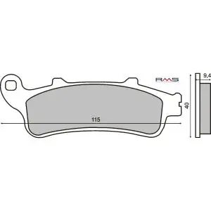 Placute frana fata scuter Honda Pantheon 125cc RMS