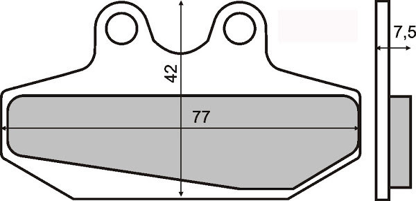 Placute frana scuter Peugeot, Kymco (Nr 13) - imagine 2