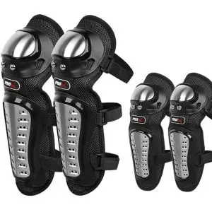 Protectii metalice genunchiere si cotiere scuter moto trotineta electrica