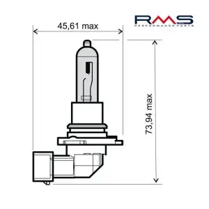 Bec halogen 12V 65W HS3 alb