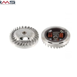 Magnetou (stator aprindere) complet moped Piaggio Boss - Boxer - Ciao - Grillo - Si - Super Bravo 2T AC 50cc (modelele cu platina - 6V)