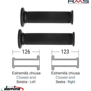 Set mansoane cross - enduro - trial Domino - culoare: negru (lungime: 123-126 mm)