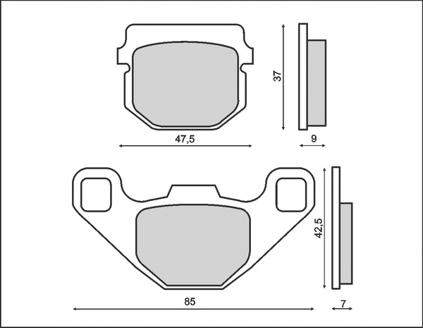 Set placute frana CPI Hussar - Popcorn – Peugeot Buxi – Speedfight – Squab – Trekker – Vivacity – PGO Big Max – Suzuki Address – Sepia