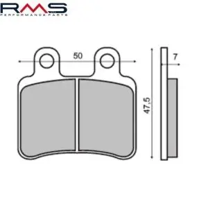 Set placute frana - Derbi Boulevard 125-200cc - Italjet Jupiter 125-150cc - Peugeot Jet Force - Satelis - Yamaha DT - XT 50-125cc (RMS)