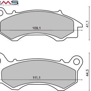 Set placute frana fata Honda PCX 125-150 (10-18) - SH 125 (14-18) - Peugeot Django - Speedfight 4 50-125-150cc (RMS)